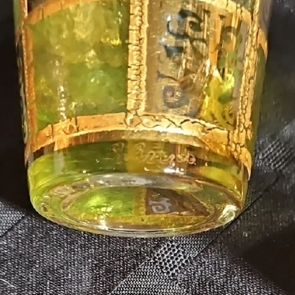 Culver Prado Shot Glasses 22k Gold “Stained Glass